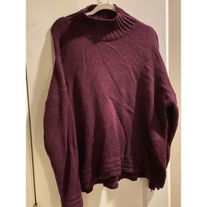 Maroon Turtleneck Sweater, XL